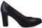 PAYMA - Damen Leder Schuhe Pumps mit Integrierter Gel Einlegesohle. Kleid Schuhe aus Spanien. Absatz 8 cm. Farbe: Marineblau 8cm, Größe: EU 41