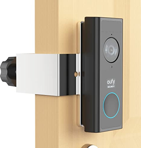 VMEI Anti-Theft Doorbell Mount for eufy Video Doorbell C210 (T8222), No Drill, Not Rust, Not Block Sensor, Door Mount for Home, Apartment, Office, Room Renters - Silver