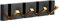 Spotact Wandgarderobe 70 Grad 4 Haken Aufhänger Schwarz Goldenes Metall Handtuchhalter 28x5x1,5 cm Rostfreier Kleiderhaken für Eingangsbereich Badezimmer Schlafzimmer Küche (T1 4 Haken, Schwarz Gold)