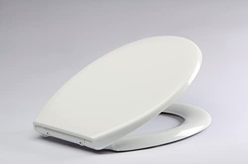 Saniwii WC-Sitz OD122 Toilettendeckel O-Form Klodeckel aus Duroplast mit Absenkautomatik