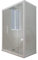 Deco Duo Duschabtrennung 90 x 120 cm, PVC, Weiß, matt H 200 Glas, transparent, Modell Duo