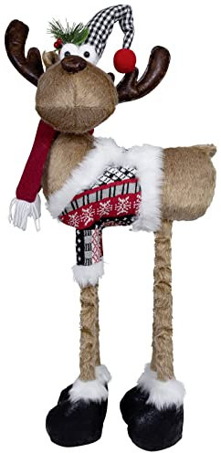 Christmas Paradise XL Weihnachts-Elch 60cm ausziehbar (75cm) Teleskopbeine Rentier