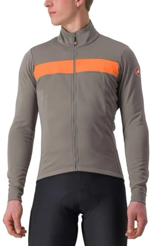CASTELLI 4521503-064 RADDOPPIA 3 JKT Jacket Homme NICKEL GRAY/RED ORANGE Taille XXL