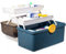 Theo&Cleo Medikamenten Aufbewahrung, Medizinbox, Hausapotheke Box, Apothekenbox, Medizinkoffer Groß (Dunkelblau-39cm)
