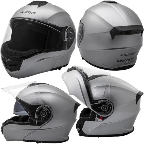 Helm P/J Modular MotorradHelm KlappHelm Innensonnenblende Silber L