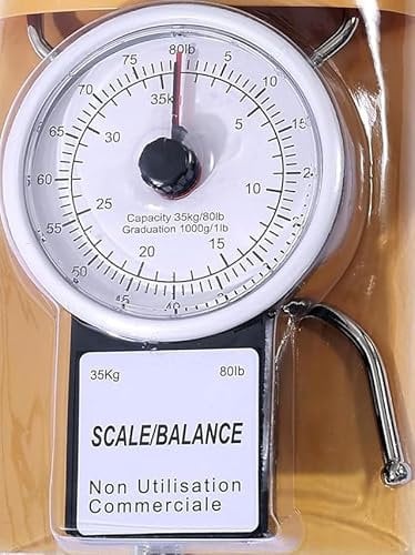 Best House Compact Luggage Scale (80 Lbs / 35Kg) With 1m/39in Tape Measure, Portable Travel Suitcase Baggage