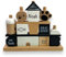 Taufgeschenk & Geschenkidee zur Taufe Mädchen & Junge - Personalisiertes Stapel- und Steckspiel Haus mit Steckformen Panda | Label-Label | Personalisiert mit Taufdaten und Namen