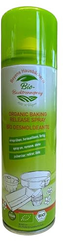 Boyens Bio Backtrennspray - 250ml - 100% veganes Trennspray zum backen, braten & kochen - Einsprühen von Backformen, Silikonformen, Waffeleisen, Sandwich Maker, Pfannen