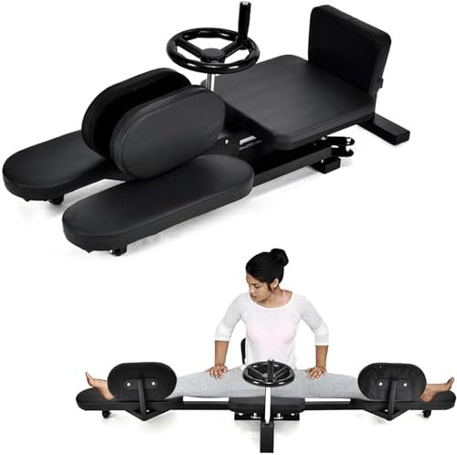 Beinspreizer, Profi Spagattrainer Spagat-Trainer Beinspreizer Mechanischer Bein-Strecker Maschine bis über 180° Spagattrainer Fitnessgeräte mit Weiche Pads und Drehkurbel für Yoga, Kampfsport