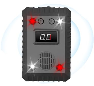 CGEAMDY Ultraschall Marderabwehrgerät Für Auto, Hochfrequenz Marderabwehrgerät, Ultraschall-Marderabwehrgerät Mit Starken Blinklichtern, Marderabwehr Auto Mit Blinklicht