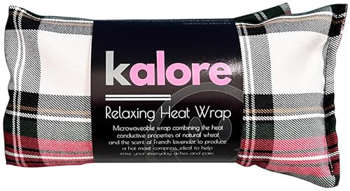 Termoforo Cervicale e Spalle - Cuscino Riscaldante al Lavanda per Microonde con Cinghia - Tessuto in Cotone Tartan e Cuscino Termico con Grano del Regno Unito di Kalore, Orologio nero