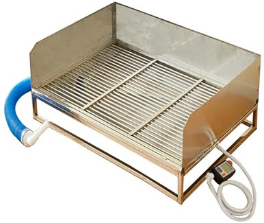 Inodoro Malla para Perros y Mascotas, Bandeja para Orinal de acero inoxidable, a prueba de salpicaduras, Soporte (125X75cm/49.2X29.5in)