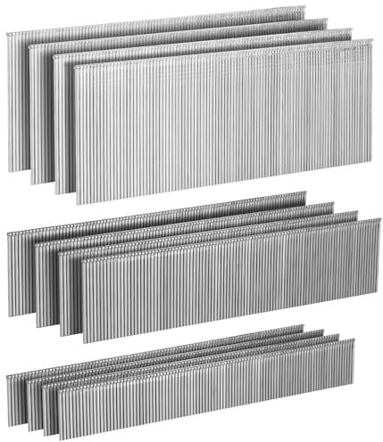 PINOZE Lot de 1200 clous en acier inoxydable de calibre 18 (5,1 cm, 3,8 cm, 1,9 cm, 400 par taille), petits clous de finition en acier inoxydable 304 pour cloueuse pneumatique et électrique