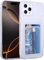 AMPLE Case for iPhone 16 Pro Max, Liquid Silicon Back Card Holder Phone Case, Ultra Slim Soft TPU Shockproof Case with Card Slot, Card Holder Sleeve, Wallet Card for iPhone 16 Pro Max (Clear)