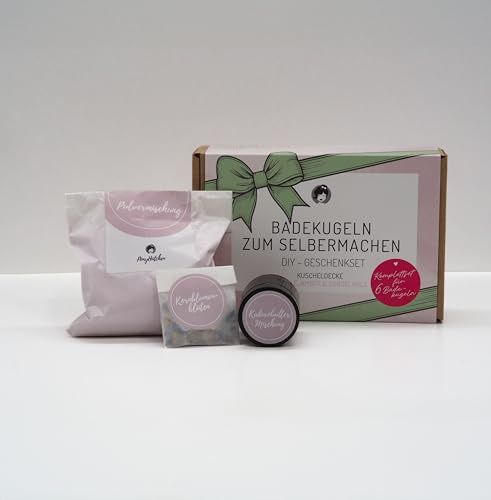 PonyHütchen DIY Badekugel Set | Badekugeln selber machen | nachhaltige Geschenkidee | Wellness Geschenkset | Bio Naturkosmetik Badebomben Kit | Geschenk vegan (Vanille, Sandelholz)