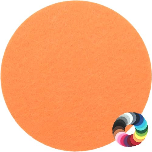 Filz Untersetzer & Platzset - Stärke: ca. 3mm - 100% Polyester - Made-in-Germany - Farbe/Größe: Orange - HF002 35 cm