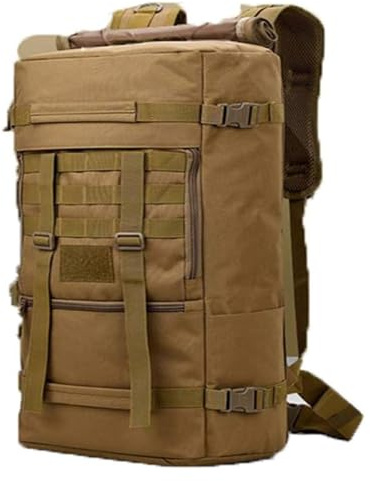 Militär Rucksack Taktischer Rucksack, 50L Taktischer Multifunktions-Rucksack Große Kapazität Gepäcktasche Outdoor Umhängetasche Messenger Bag(Khaki), khakis, 70L