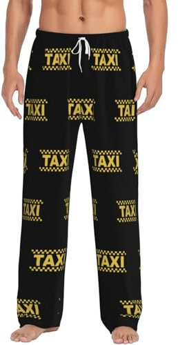 KWQDOZF Taxi Driver Cab Herren Pyjamahose