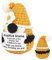 Positive Gnome-Häkelnadel, gestrickte Zwerge – Ornament mit positivem Häkeln, Dekoration für Büro zu Hause, Emotionale Unterstützung, 9 cm, für Zuhause, Schlafzimmer