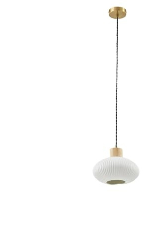 Lindby Pendelleuchte Paulie (Modern) in Weiß aus Keramik (1 flammig, E27) - Deckenlampe Esstischlampe Hängelampe Hängeleuchte Wohnzimmerleuchte