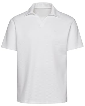 TRIGEMA Oversized Poloshirt ohne Knopfleiste in Waffeloptik
