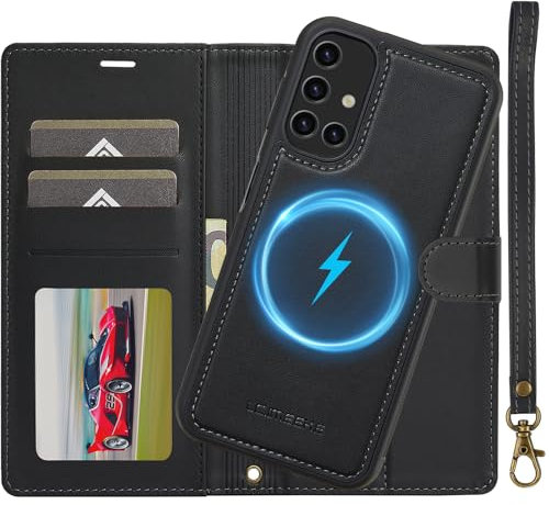 Ailicici für Samsung Galaxy A51 Hülle, 2-IN-1 Abnehmbare magnetische Hülle, Kabelloses Laden, Kartenfach Leder Case, Handyhülle RFID Klapphülle, Schutzhülle für Samsung A51 4G