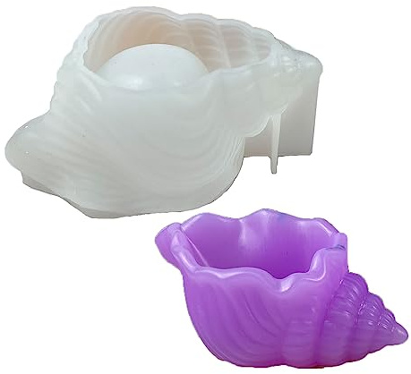 Moule en résine de silicone en forme de coquillage de mer, escargot, décoration d'intérieur, moule en forme de coquillages, boîte de rangement, moule époxy pour loisirs créatifs