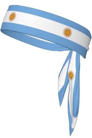 Cinta para la Cabeza con la Bandera de Argentina y la Bandera de Baden-Württemberg. Unisex. Deportes de Fitness, Running, Tenis, Baloncesto y Karate.