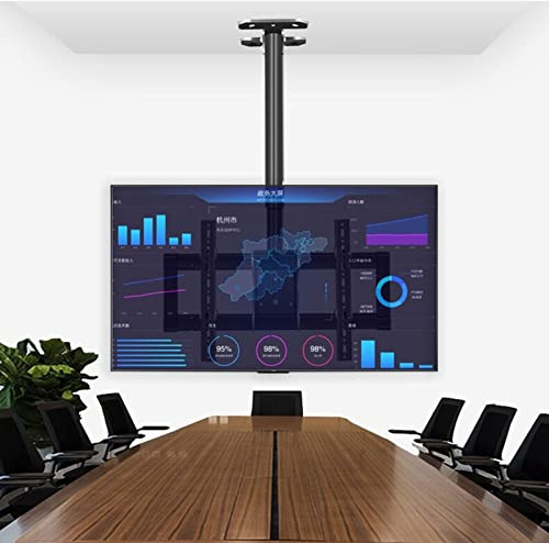 GXILUK Adjustable Ceiling TV Mount Bracket,360-degree Rotation Monitor Lift Rack, Fits 39-90inch TVs, Max VESA 600x400mm, With Loading 176 Lbs