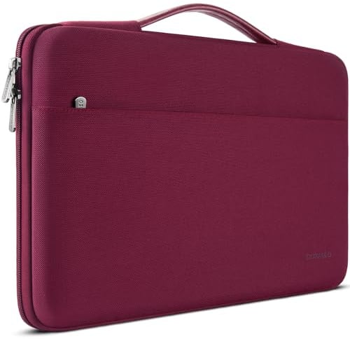 DOMISO Laptoptasche Hülle für 16 Zoll MacBook Pro M5/M4/M3/M2/M1 Pro/Max | Laptophülle MacBook Tasche Laptop Hülle Case mit Griff für MacBook Pro 16 Zoll(2026-2019),Wasserdichte Schutzhülle,Weinrot