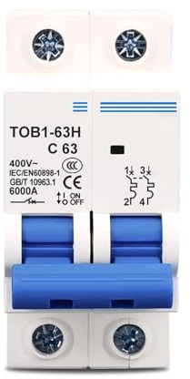 Disjoncteur 2P 40A 400V~ 50HZ/60HZ AC MCB Type C 1 pièce(20A)
