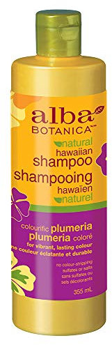 Alba Botanica Hawaiian Colorific Plumeria Shampoo für Frauen, 355 ml, Shampoo, beschädigtes Haar, 355 ml, Apply to wet hair and massage a rich lather Rinse thoroughly.