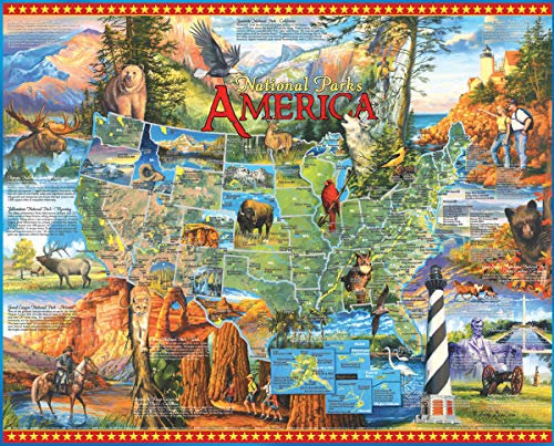 White Mountain 530 National Parks Jigsaw Puzzle, Blue, 1 EA