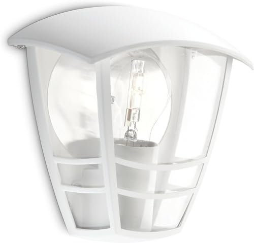CREEK-Outdoor Wandleuchte Metall H19,5cm Weiß Philips