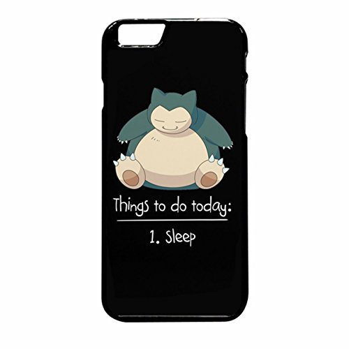 Pokemon Snorlax - Things To Do Today Sleep iPhone 6 Plus/6s Plus Case (Black Rubber)