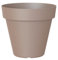 Artevasi Capri-Topf, Runder Plastiktopf, 35cm, Farbe: Taupe