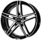 Brock B33 schwarz front-poliert 8,5x18 ET40 5.00x115.00 Hub Hole 70.20 mm - Alu felgen