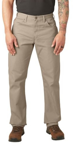 Dickies Men's Relaxed Fit Straight-Leg Duck Carpenter Jean, Desert Sand, 36W x 30L