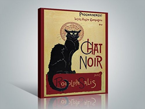 1art1 Theophile Alexandre Steinlen Poster Chat Noir Bilder Leinwand-Bild Auf Keilrahmen | XXL-Wandbild Poster Kunstdruck Als Leinwandbild 80x60 cm