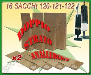 16 Taschen aus Papier anpassbar hypoallergen Vorwerk Kobold 120 121 122