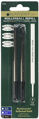 Monteverde C222BK Tintenroller-Mine Cross Geeignet für Rechts-/Linkshänder schwarz