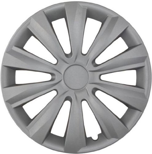 Tunershop 4 Radkappen Radzierblenden Typ Delta Silber passend für Alfa 13 Zoll Stahlfelgen