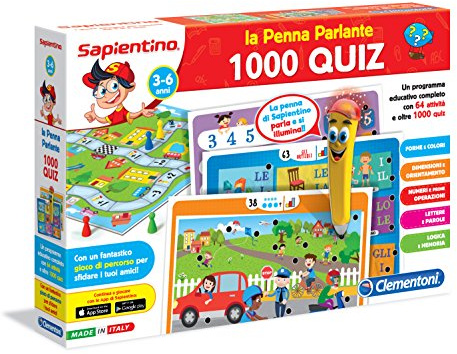 Clementoni -13274 - Sapientino - La Penna Parlante 1000 Quiz, gioco educativo
