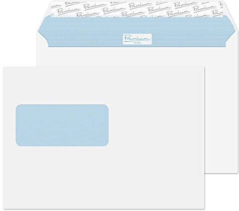 Blake Premium Office 34213W Briefumschlag Haftklebung Mit Fenster Ultra Weiß Wove C5 162 x 229 mm 120 g/m² | 25 Stück