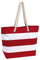 Preiswert&Gut Strandtasche Damentasche rot 2 Kordel Henkel aus Baumwolle mit Metallösen