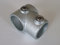 B&T Metall Raccordo a T corto, T101, Ø 48,3 mm (1 1/2), in ghisa malleabile, zincata termicamente, con viti di regolazione incluse