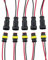 Mintice 5 Pezzi 2 Pin Auto Impermeabile Connettore Kit Presa Auto Connettori Spina Elettrici Cavi Terminali Connettore Filo 16 Awg Calibro Marino