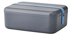 RIG-TIG by Stelton Keep-IT COOL Frühstücksdose - grau mit blau/grau/rosa Silikonband