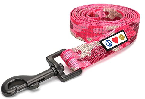 Pawtitas Hundeleine 1.8 M Leine Reflektierende Leine Hund Welpenleine bequemer Griff Hundeleine Hundetraining Leine für Hunde Extra kleine Hundeleine/kleine Hundeleine Tarnrosa Hundeleine