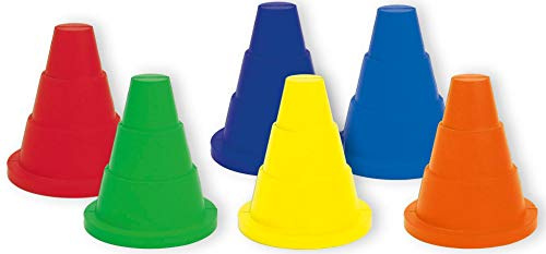 Betzold Schaumstoff-Kegel, 6 x Markierungskegel | weiche Pylonen